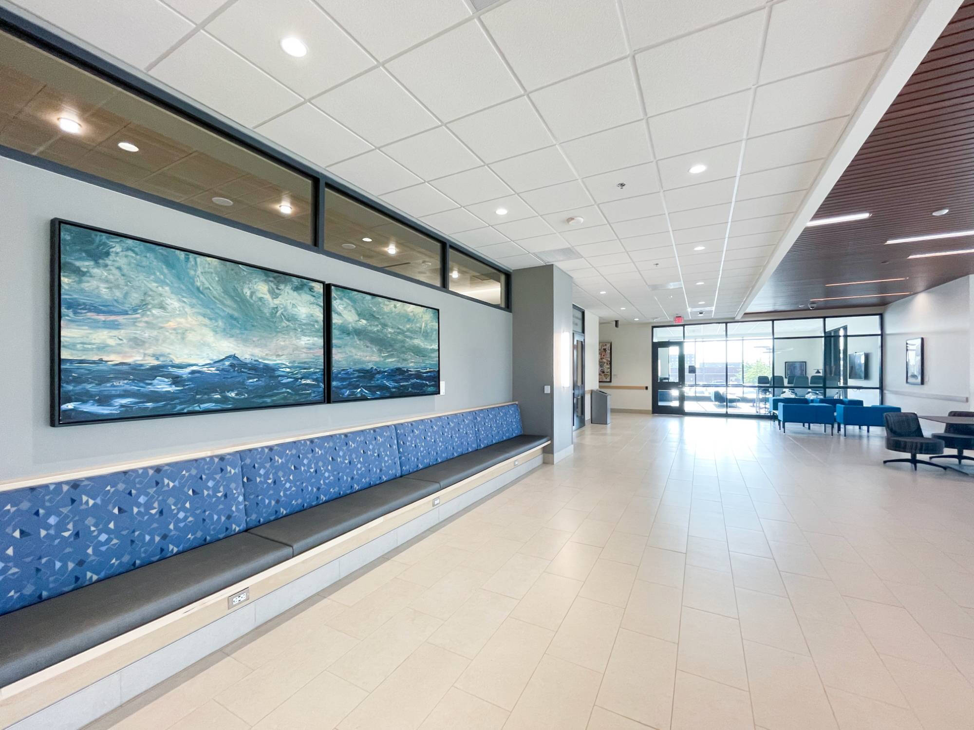 Artwork in a hallway at the DCIH building
